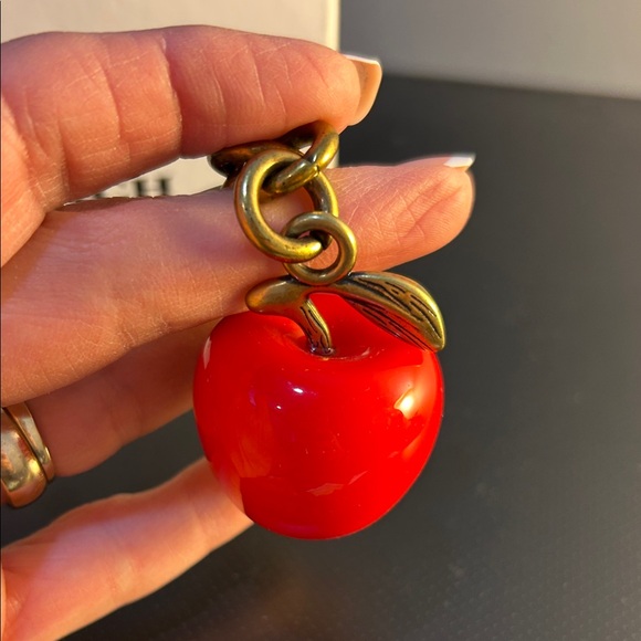 Coach Red Apple Charm with Gold Detail - Picture 11 of 13